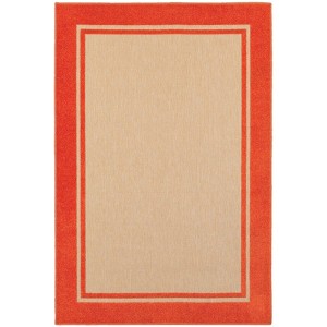Oriental Weavers Cayman 5594Q Sand/ Orange Indoor/Outdoor Area Rug - 3'10" x 5'5" - 1 of 3