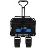 400lbs Collapsible Foldable Wagon Cart, Beach Wagon Utility Cart Utility Wagon Grocery Cart for Camping Shopping Sports Gardening Fishing - 4 of 4