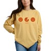 S.W.Smiley Pumpkin Pies - Women's Garment Dyed Long Sleeve Graphic T-Shirt - 3 of 4