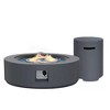 42/56 inch Outdoor Magnesium Oxide Fire Pit Table Propane for Outside Patio with Tank Cover - 2 of 4