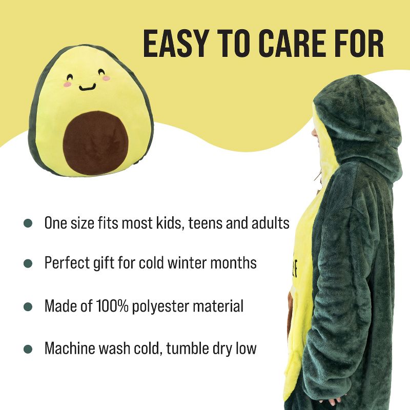 Avocado Snugible Blanket Hoodie & Pillow, 6 of 8