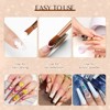 Saviland 5A+ Gold-Sparkle Crystal Acrylic Brush Pro Kit - 7pc Salon Nail Art Brushes - 3 of 4