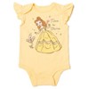 Disney Princess Ariel Cinderella Belle Baby Girls 4 Pack Snap Bodysuits Newborn to Infant - 2 of 4