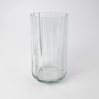 MFR Studio Scalloped Glass Vase Clear