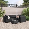 vidaXL Patio Lounge Set Black - 2 of 4