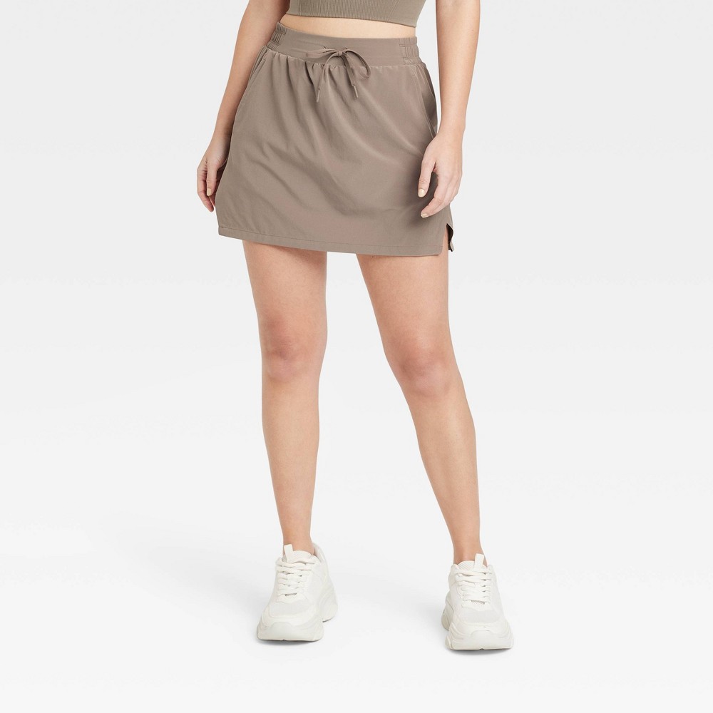 (Size:XL)Women's Stretch Woven Skort - All In Motion™ Dark Brown XL