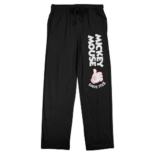 Mickey Mouse Glove Adult Gray Heather Sleep Pajama Pants - 1 of 4