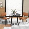 Tangkula Dining Chairs Set of 4 w/ PU Leather Cover Filled Sponge Waterfall Seats - 3 of 4