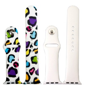 Olivia Pratt 2 Pack Printed and Solid Apple Watch Band - 1 of 4