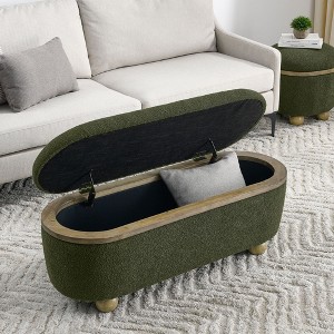 NicBex End of Bed Bench with Storage Bench Seat,Upholstered Ottoman Bench for Blankets&Pillows,Storage Bench for Bedroom & Living Room,Entryway - 1 of 4