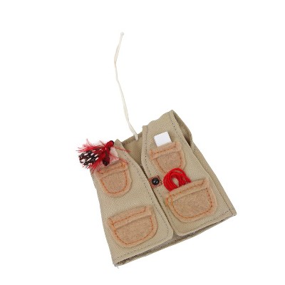 Beachcombers Fabric Fishing Vest Ornament