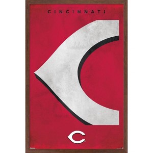 Trends International MLB Cincinnati Reds - Logo 25 Framed Wall Poster Prints - 1 of 4
