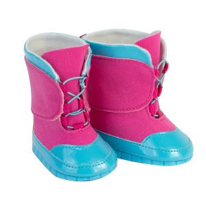 Blue/Fuchsia Snow Boots - 1 of 2