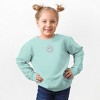The Juniper Shop Embroidered Smiley Face Outline Toddler Graphic Sweatshirt - 2 of 3
