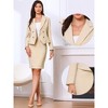 INSPIRE CHIC Women's 2 Pieces Business Long Sleeve Notched Lapel Double Breast and Formal Office Mini Skirt Suit - 2 of 4