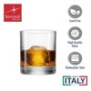 Bormioli Rocco Cortina Set of 6 Old Fashioned Glasses, Lowball Glasses, 8.5 Oz Weighted Bottom Short Glass Tumbler, Made In Italy - 4 of 4