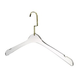 YBM Home Quality Acrylic Clear Hangers Made of Clear Acrylic for a Luxurious Look and Feel for Wardrobe Closet, Clothes Hangers Organizes Closet - 1 of 4