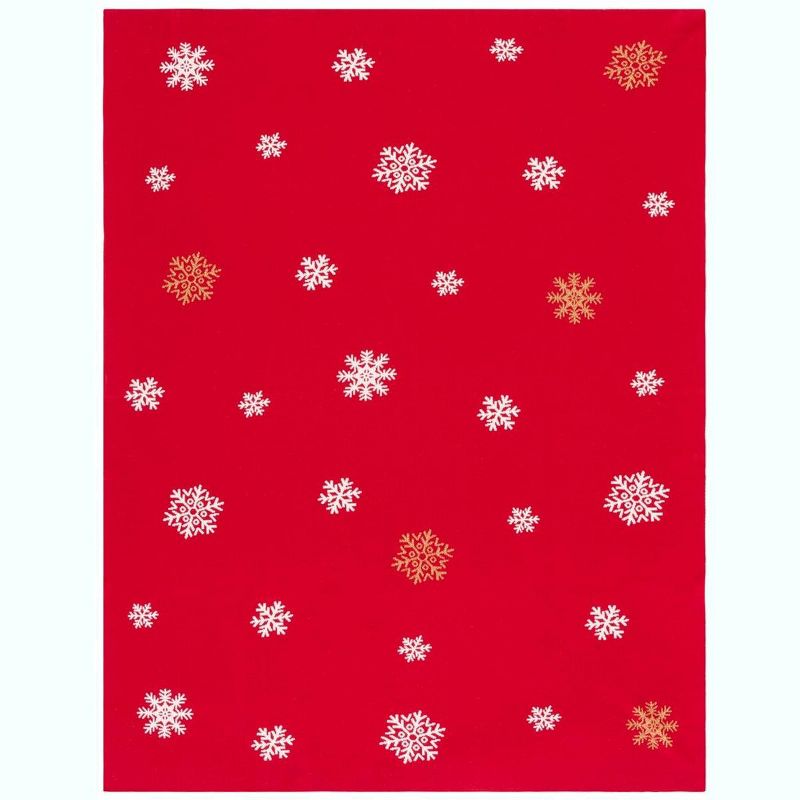 Frosty Wish Throw - Red/White - 50" x 60" - Safavieh., 5 of 6