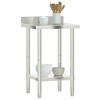 vidaXL Kitchen Work Table with Backsplash 21.7"x21.7"x36.6" Stainless Steel - 4 of 4