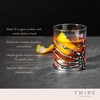 Twine Skeleton Hand Cocktail Tumbler, Gothic Whiskey Glass with Metal Skeleton Wrap, Spooky Halloween Barware for Bourbon, Cocktails, 10 oz.,Set of 1 - 2 of 4