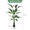 Artificial Bird of Paradise Tree, Fake Palm Plant with Trunks and Flowers, Indoor Outdoor Decor for Home Office, Green - 2 of 4