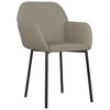 vidaXL Dining Chairs, 2 Pcs, Light Gray Velvet - 3 of 4