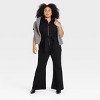 Women's Short Sleeve Denim Jumpsuit - Ava & Viv™ - 3 of 3