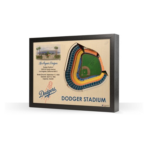 LA Dodger Stadium Subway Art Blueprint Ceramic Coffee MugVintage