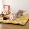 Floral Floor Mattress Japanese Style Floral Print Futon Mattress, Portable Floor Bed Mattress Roll Up Mattress for Camping RV Travel Guest Room - 2 of 4