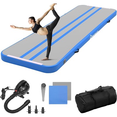 WARMOUNTS 16FT Inflatable Gymnastics Mat Air Track Tumbling Mat with Electric Pump