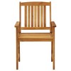 vidaXL Patio Chairs with Cushions 2 pcs Solid Acacia Wood - 4 of 4