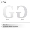 Unique Bargains 3D Acrylic Self-Adhesive Mirror Alphabet Sticker Wall Decals 2 Pcs - 3 of 3