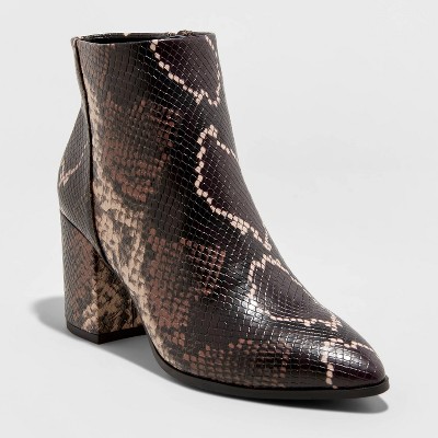 snake print booties target