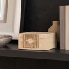 Decorative Box with Lid - Jewelry Box for Keepsakes or Shelf Accent - Modern Storage Box - Organizer for Living Room, Bedroom, & Office Decor - 4" Tan - 2 of 4