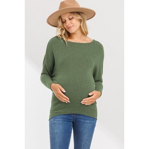 Hello MIZ Womens Dolman Sleeve Maternity Sweater Top - 1 of 1