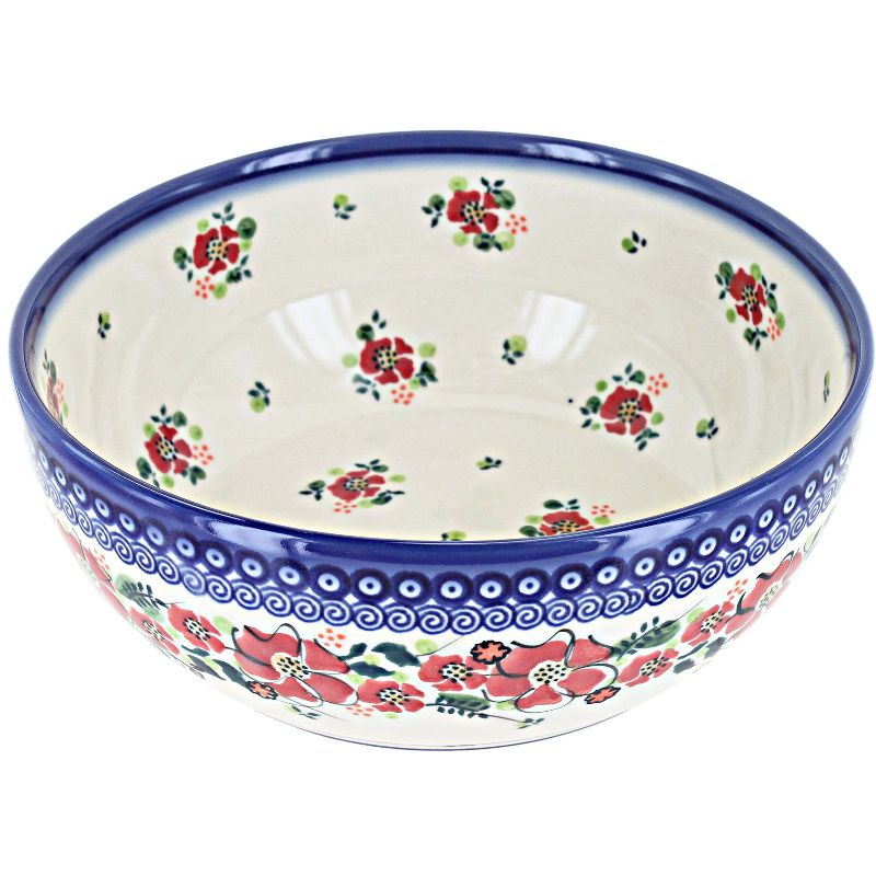 Blue Rose Polish Pottery M03 Galia Small Serving Bowl, 1 of 2