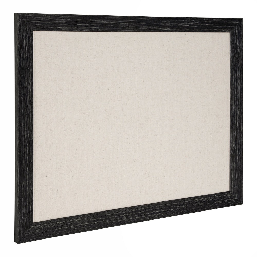 23" x 29" Beatrice Pinboard Rustic Brown - DesignOvation: Linen Fabric, Wall Mounted, Home Office Organizer