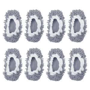 Unique Bargains Washable Multifunctional Floor Cleaning Chenille Mop Slippers - 1 of 4