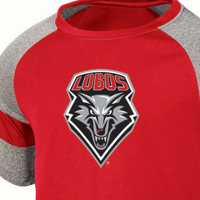 NCAA New Mexico Lobos Boys&#39; Gray Poly T-Shirt, 3 of 4