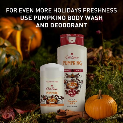 Old Spice Holidudes Deodorant - PumpKing - 3oz: Invisible Solid Deodorant, Under Arm Application, Pumpkin Spice Scent, Normal Skin Type