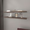SEVOBAL Utility Storage Shelves Floating Shelf Set of Two Modern Space Saving Design for Living Room, Walnut, 9.8"*47.3"*1.5" - 3 of 4
