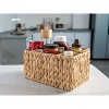 LunaLulinlk Wicker Flatware Organizer,Rectangular Basket Holder for Kitchen Table, Cabinet, Pantry - Utensil Caddy for Forks, Knives, Spoons - 3 of 4