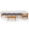 vidaXL Patio Lounge Set Sectional Sofa Set with Cushions Solid Wood Acacia - 3 of 4