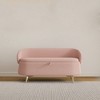 50" Storage Ottoman Bench, Upholstered End of Bed Storage Bench, Flip Top Entryway Footrest with Metal Legs for Bedroom Living Room Foot of Bed Pink - 2 of 4