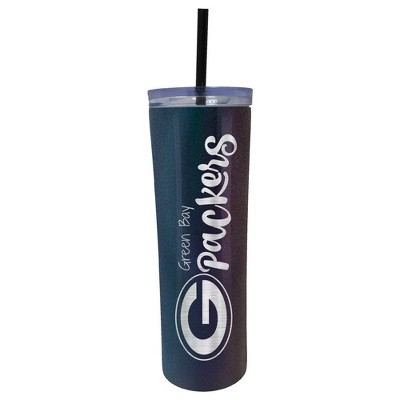 NFL Green Bay Packers 20oz Onyx Skinny Tumbler with Straw