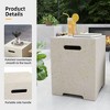 UPHA Patio Coffee Table, Outdoor Hideaway Tank Table for Gas Fire Pits, Hides Standard 20lb 16-inch Propane Tank Cover w Side Handles - 4 of 4