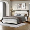 Okak Queen/Full Size Primary Bedroom Bed Frame with Linen Upholstered Headboard,Modern Platform Bed No Box Spring Needed - 2 of 4