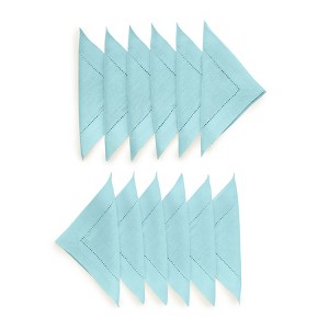 Solino Home Linen Classic Hemstitch Cocktail Napkins - 1 of 4