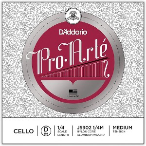 D'Addario Pro-Arte Series Cello D String 1/4 Size - 1 of 2