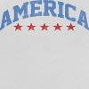 Rerun Island Women's America Red Stars Americana 4Th Of July Short Sleeve Graphic Cotton Retro Vintage Ranger Baby Tee - White Caviar 2X - 2 of 4